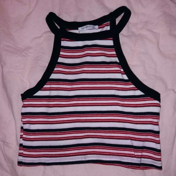 Brandy Melville Tops - Zara Striped Halter Top (Brandy for exposure)
